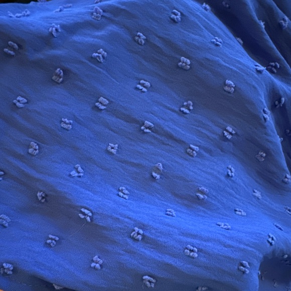 NWT royal blue long sleeve tunic, ruffled collar, V neckline by YSYOKOW size XXL - Picture 14 of 14